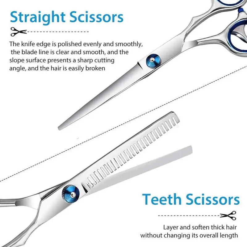 

Thinning Scissors Barber Hair Scissors Set Professional Hairdressing Scissors Kit Home Salon Hairdressing Hair Cutting Comb Clip