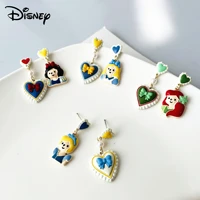 disney princess earring alice cinderella elsa cartoon figure stud earrings for kids fashion jewelry for girl kids toys xmas gift