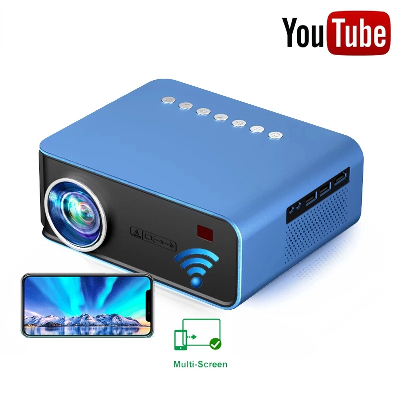 

Мини-проектор T4, 3600 лм, поддержка Full HD 1080P, светодиодный проектор, большой экран, портативный домашний кинотеатр, умный видеопроектор