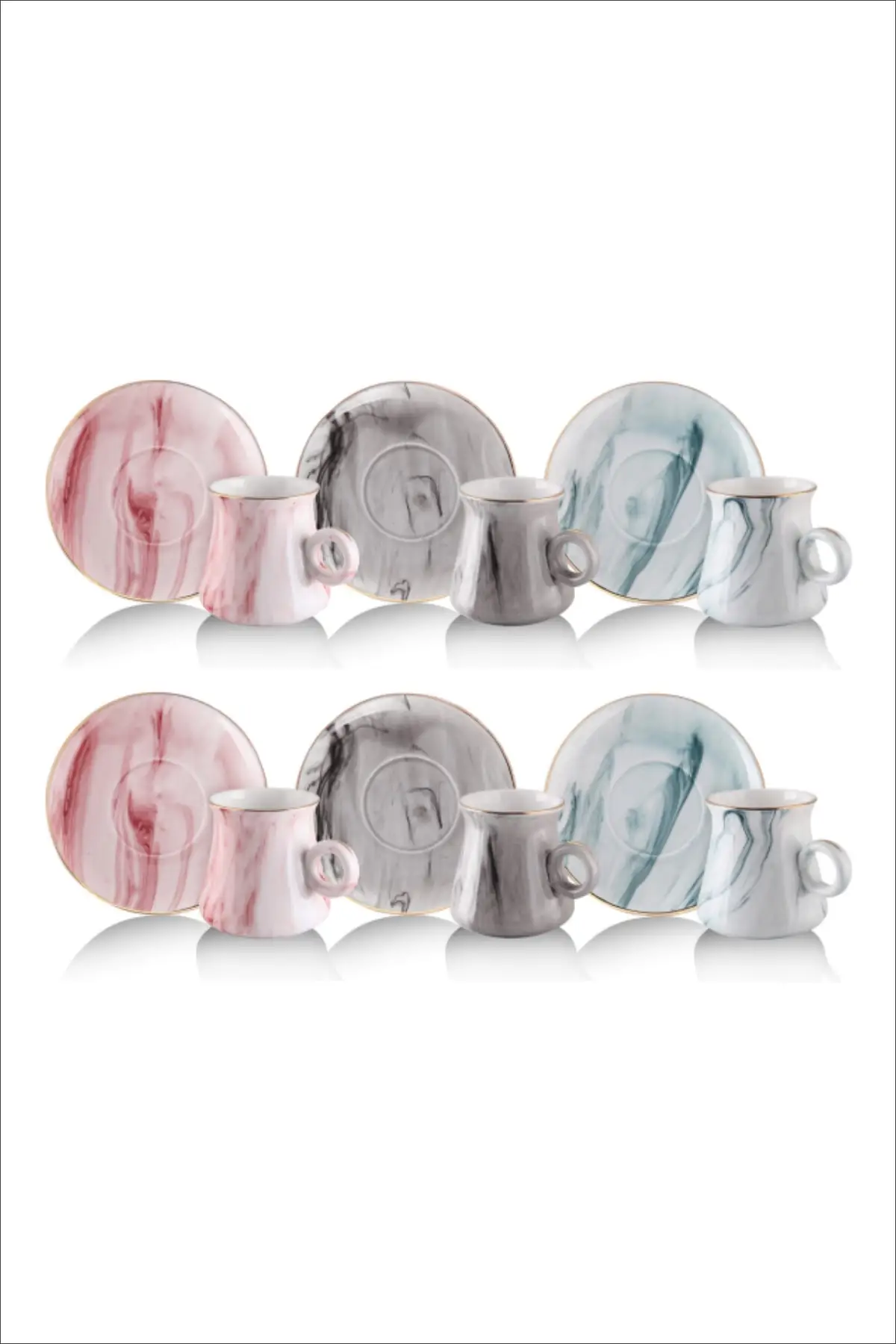 

Удивительный турецкий греческий арабский Набор чашек для кофе и эспрессо красочный мраморный узор фарфоровая кофейная чашка набор