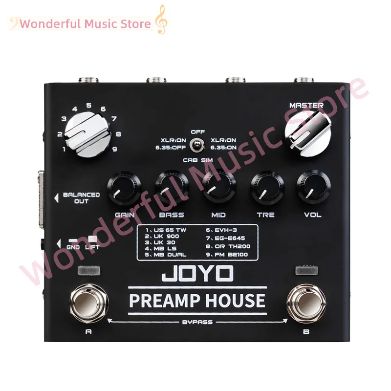 

JOYO R-15 PREAMP HOUSE 9 Amp Preamp 18 Sound Effects True Bypass Bass & Guitar Accessories + JDI-01 DI Box Analog Guitar Effects