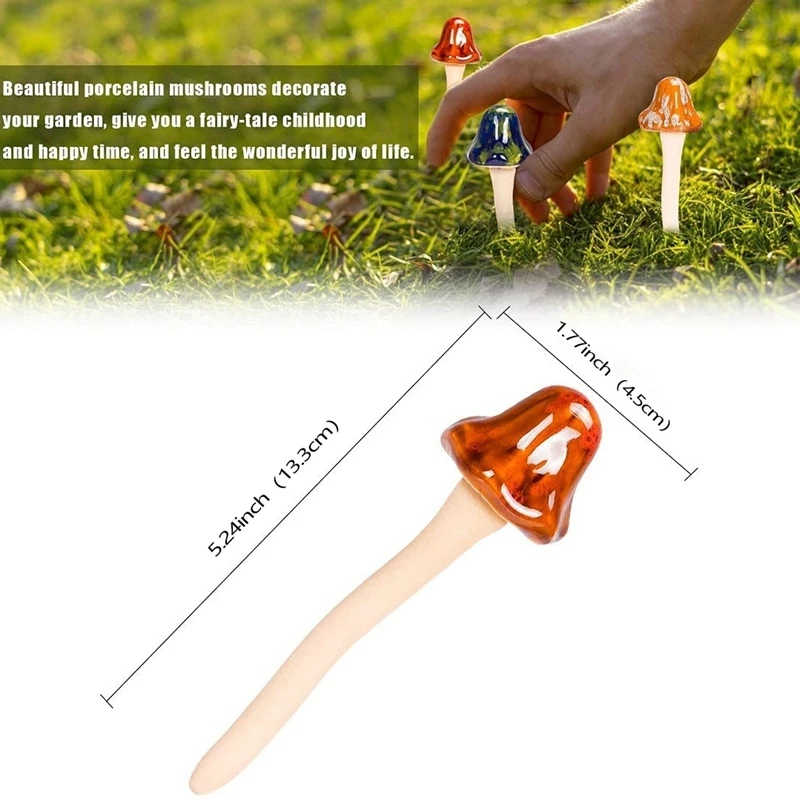 

6 шт., керамические грибы, садовый гриб