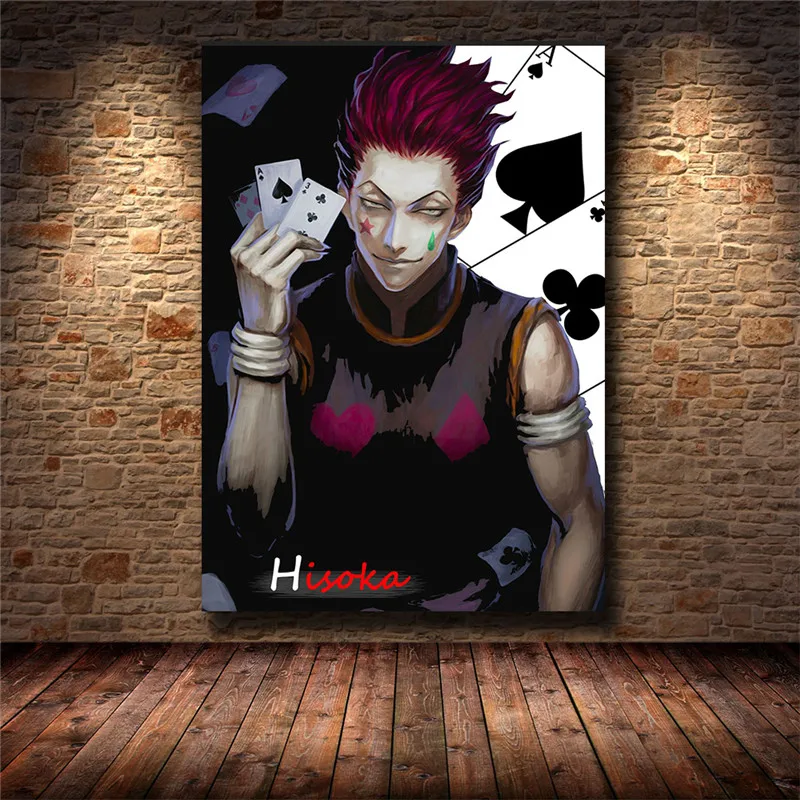 Аниме Искусство Настенная роспись Hunter X Hunter Hisoka Morow постер холст живопись Гостиная мальчик спальня домашний Декор без рамки Куадрос