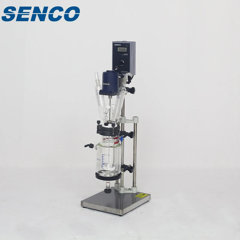 FC102 конкурентоспособная цена ПТФЭ стеклянный реактор аппарат для дистилляции 1 л