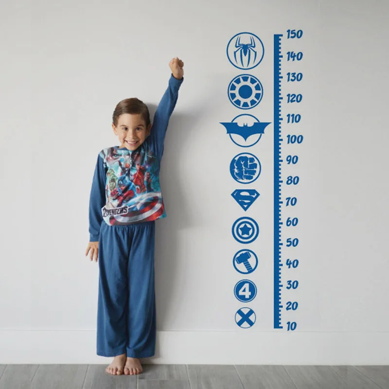Growth Chart Decal: cartoon Sticker Height Chart Wall decal / Ruler Decal Nursery decor / Kids room decor 2441