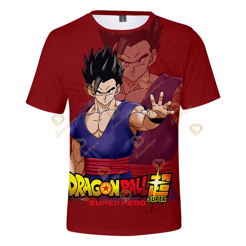 

Dragon Ball Merch Goku Anime T Shirt Summer Children's Novelty Tops Cute Goku Harajuku Anime Design Men and Women Casual Tshirs