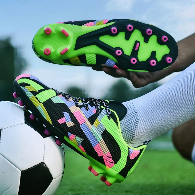 Новые модные футбольные бутсы для мужчин дышащие уличные TF/FG мужские с газоном