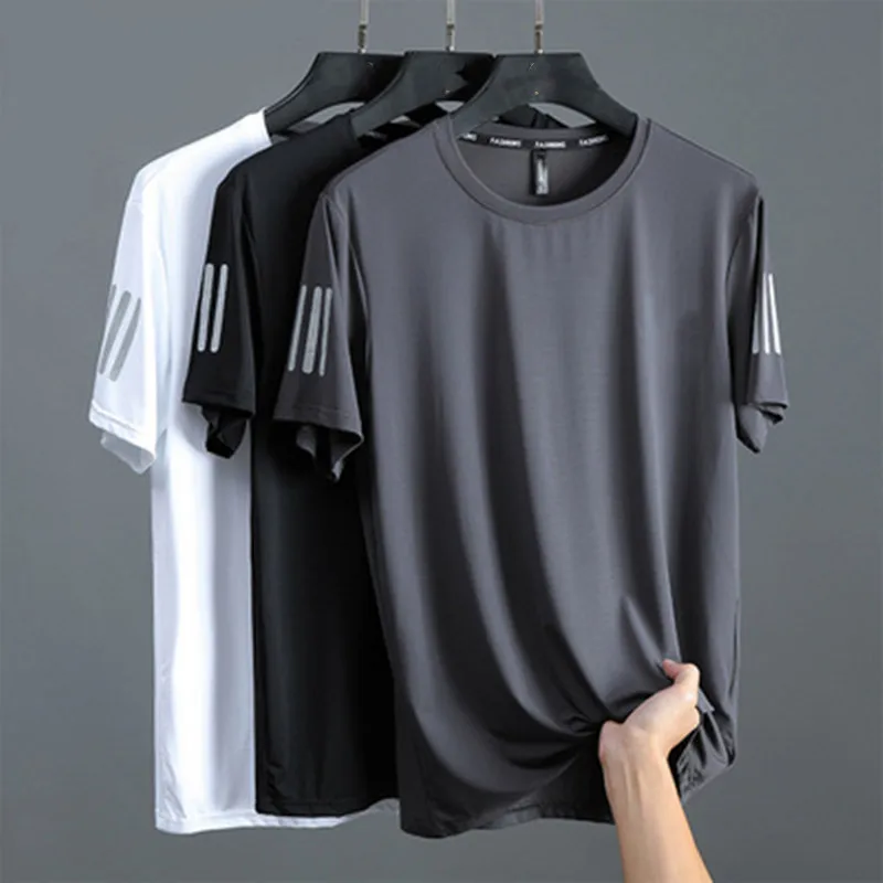 

2022 Men Summer Outdoor ice silk sports T-shirt Breathable and comfortable mountain climbing New Women T-shirt