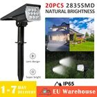 T-SUN, 1 шт.2 шт.4 шт., регулируемый Солнечный Точечный светильник, садовый светильник IP65, супер яркий пейзаж, настенный светильник, уличный светильник, Солнечная лампа