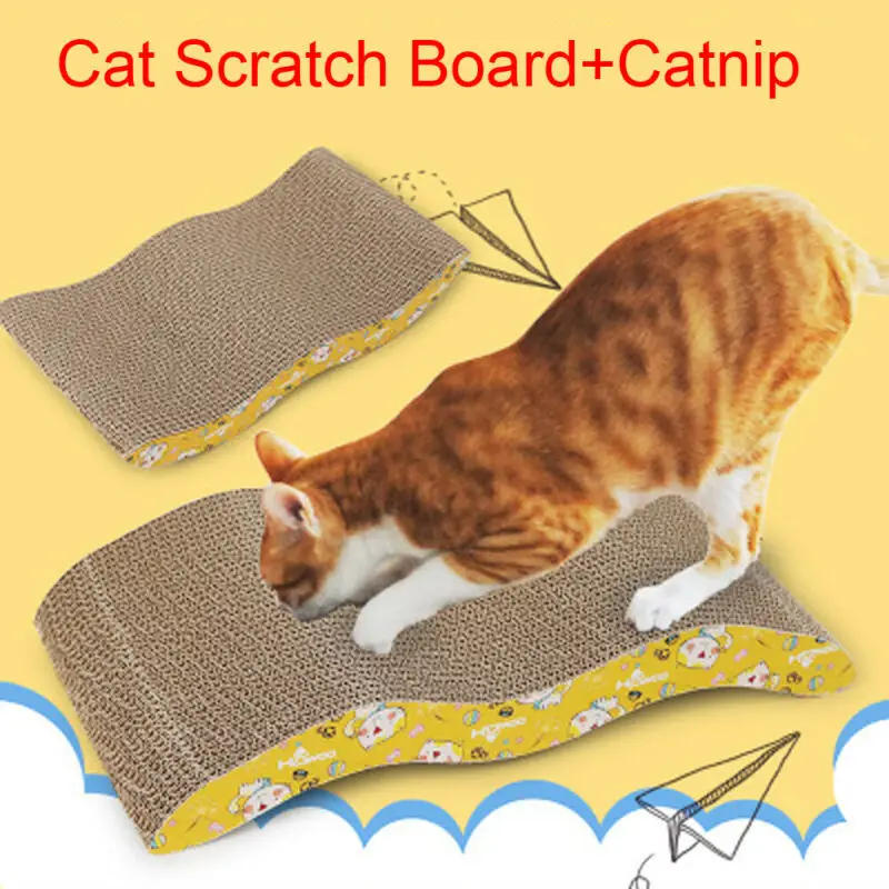 

Когтеточка из гофрированного картона 44x22 см рамка для кошек искусственный шлифовальный коврик Когтеточка Большая пластина + кошачья мята д...