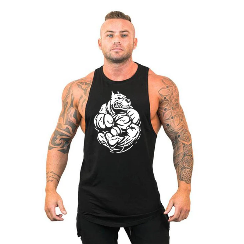 

Fashion Gym Tank Tops Men Sleeveless Tanktops For Boys Bodybuilding Clothing Muscle Man Undershirt Fitness Stringer Workout Vest