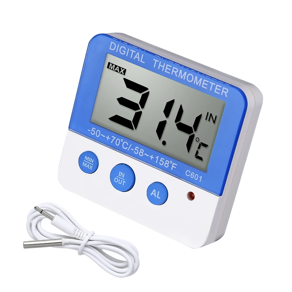 

Outdoor Temperature Alarm Meter Mini Digital Thermometer LCD Electronic Indoor Outdoor Refrigerator Factory Fish Tank Kitchen