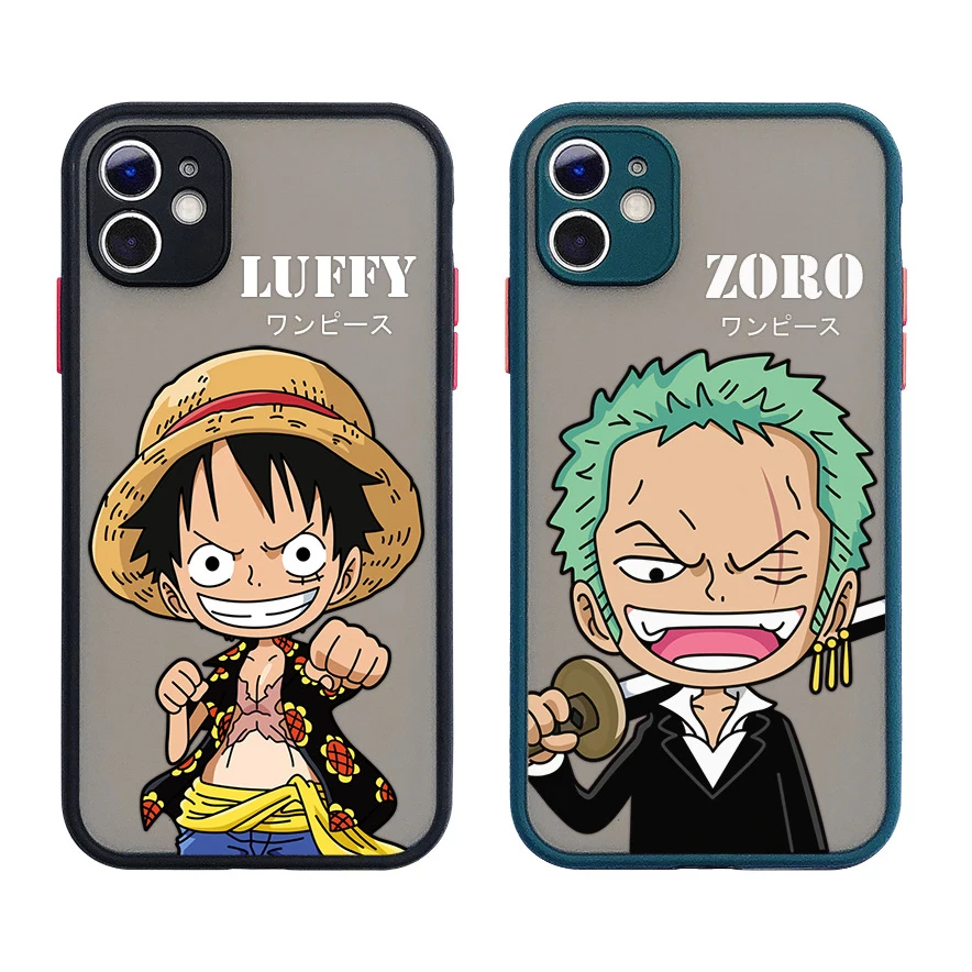 

Bandai цельный чехол для телефона с Луффи Зоро Apple для iPhone 11/12/13 Pro Max матовая кожа черный прозрачный чехол для мобильного телефона Xr/Xs