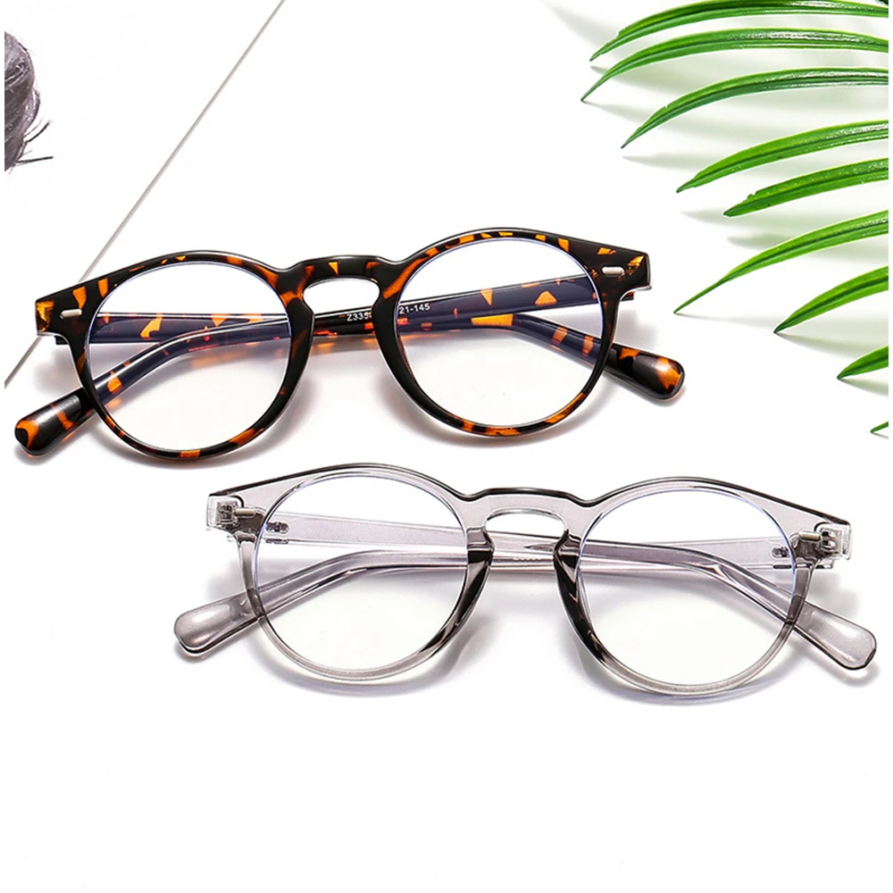 

WENLCCK Korean Fashion Rice Nail Flat Lens for European and American Men's Eyeglass Frame Fashion New Blue Light proof Glasses