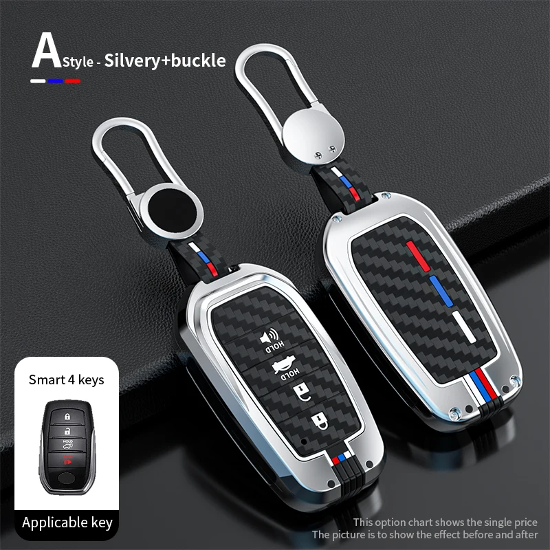 

Car Key Case Cover Key Bag For Toyota Alphard Previa 2014 2015 2016 2017 2018 2019 2020 Keychain Auto Accessories Car-Styling