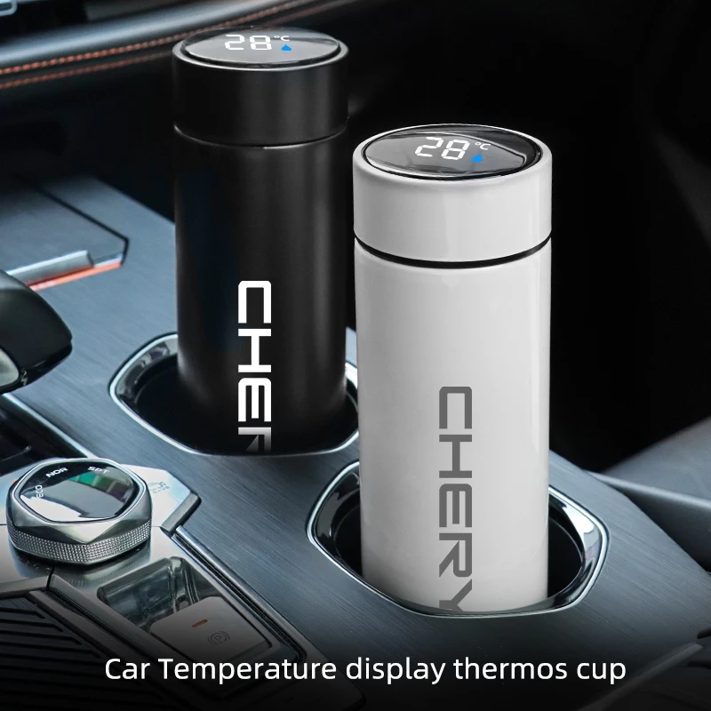 

For Chery TIGGO 2 3 4 5 7 Pro 8 3X A1 QQ Digital Thermos Temperature Display Water Bottle Heat Preservation Vacuum Thermos Flask