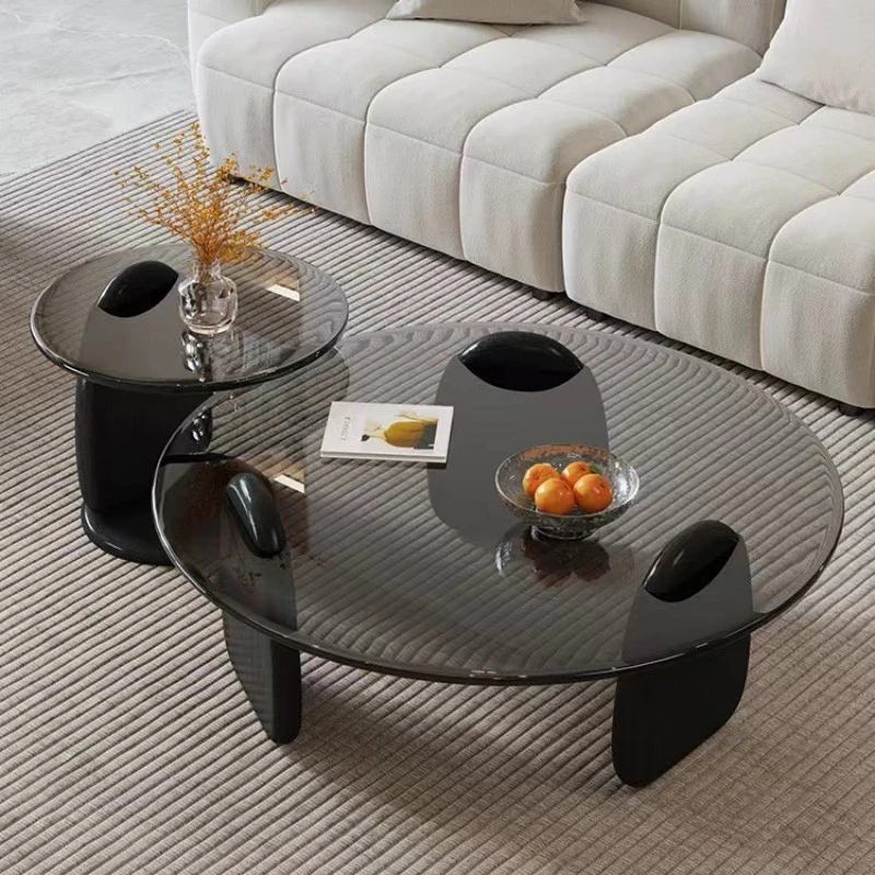 

Nordic Glass Coffe Tables Round Centre Living Room Japanese Couch Tables Poker Makeup Muebles Para El Hogar Home FurnitureLJYXP