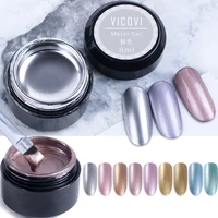 9pcs metal gel nail art color painting drawing line nail polish gel pretty goldsilver stay wire glue 3d manicure supplies
