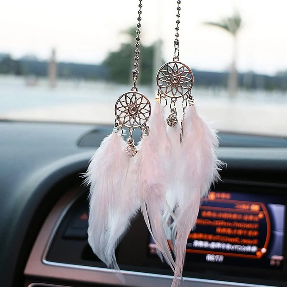 

Mini Handmade Dream Catcher Car Pendant Wind Chime Feather Decoration Home Decor And Wall Decoration Gift
