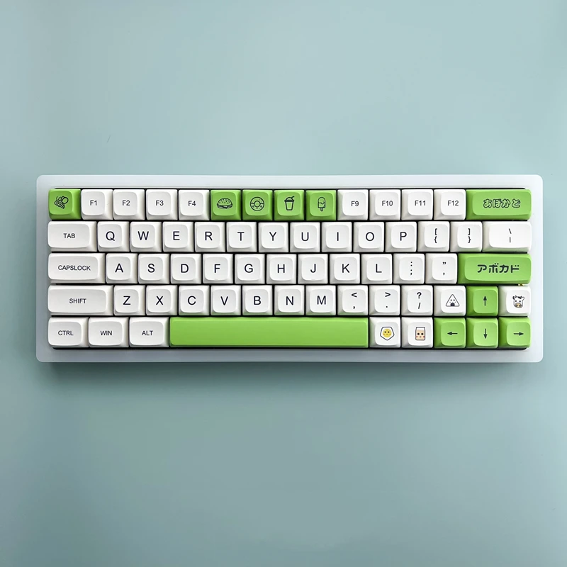 

138 Keys/set Avocado Keycaps XDA Profile Honey Milk Keycap PBT Dye Sublimation Sea Salt Key Caps For 68 84 96 980