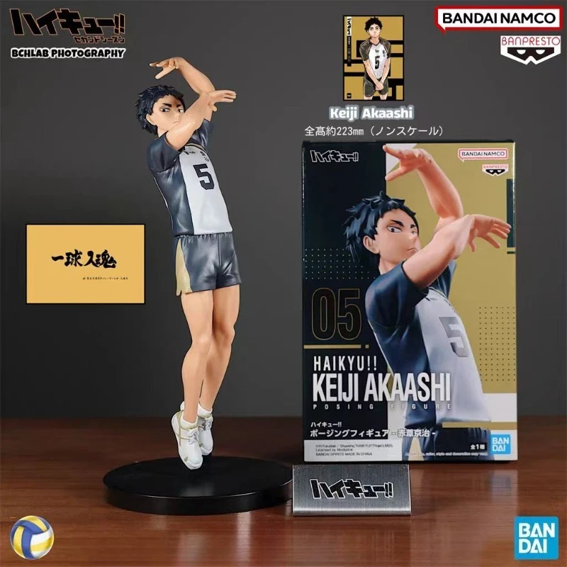 Фото В наличии оригинальная фигурка Bandai Haikyuu!! Фигурка аниме-персонажа Котаро Бокуто Акаши Кейджи, модель, игрушка, украшение, подарок №2