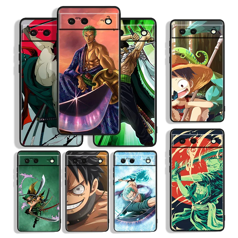 

Anime One Piece zoro Shockproof Cover for Google Pixel 6 Pro 5 4 4A XL 5G Black Phone Case Shell Soft Fundas Coque Capa