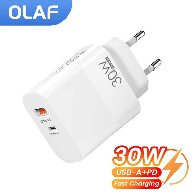 Olaf 30 Вт USB C зарядное устройство Быстрая зарядка USB Type C порт QC3.0 быстрое зарядное устройство адаптер для iPhone Huawei Sumsung Xiaomi вилка ЕС/США/Великобритания