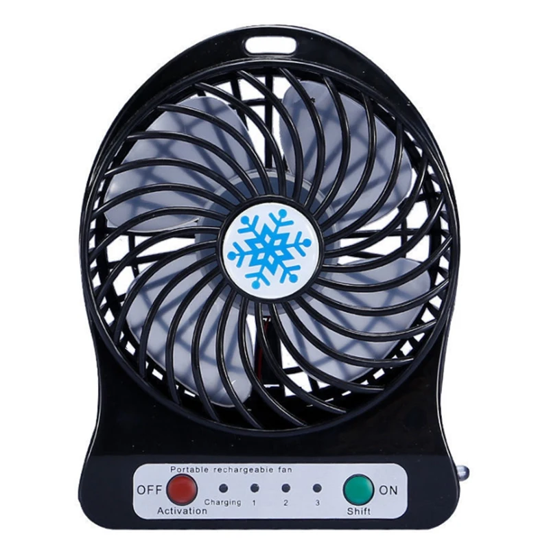 

3X портативный Перезаряжаемый мини-вентилятор, воздушный охладитель, настольный мини-вентилятор, USB-охлаждение, перезаряжаемые ручные вентиляторы, черный