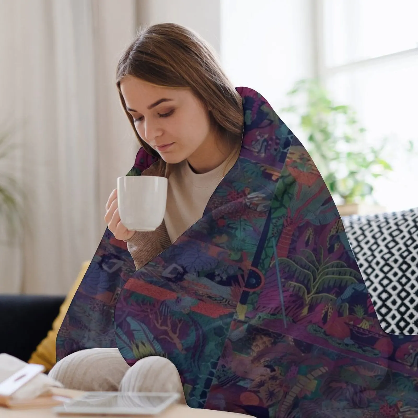 Одеяло ZABA с узорами Стеклянные животные тяжелое для сна декоративное