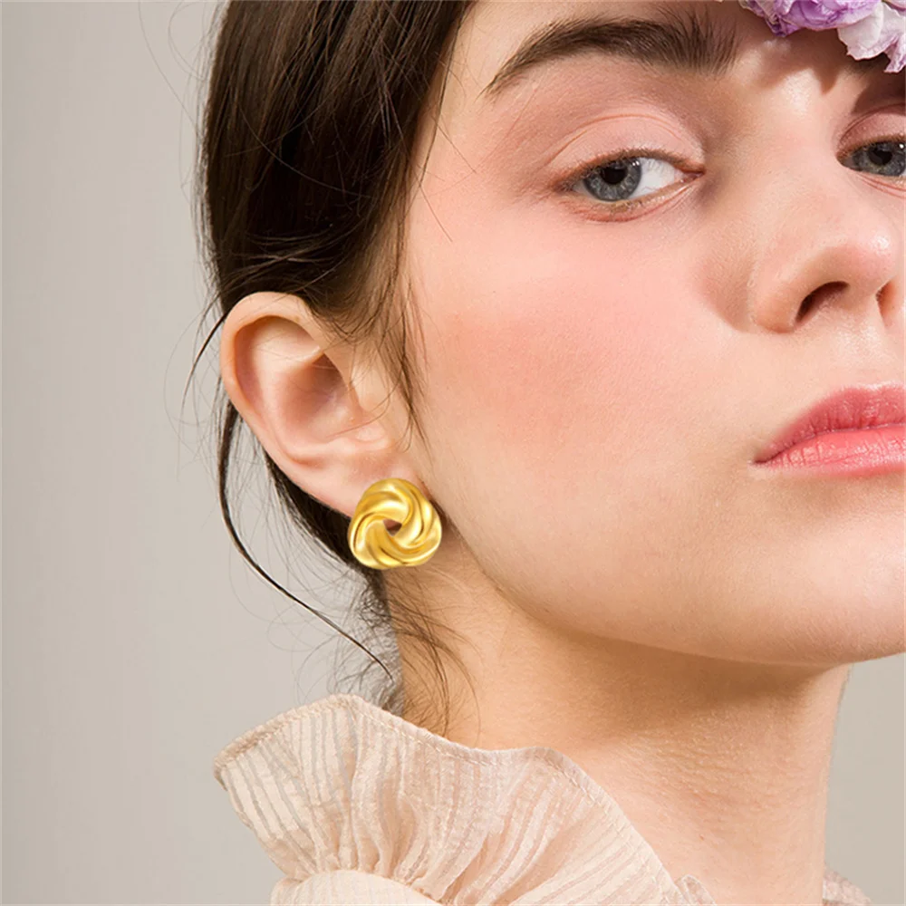 Женские серьги-гвоздики из нержавеющей стали 1 пара