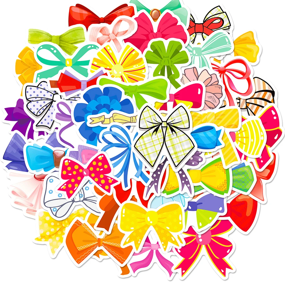 

10/50Pcs Cute Princess Girl Bowknot Aesthetic Varied Graffiti Stickers DIY Scrapbooking Laptop Decoration Travel Luggage Decals