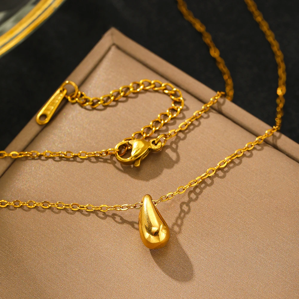 Ожерелья из нержавеющей стали Минималистичная маленькая подвесная цепочка в