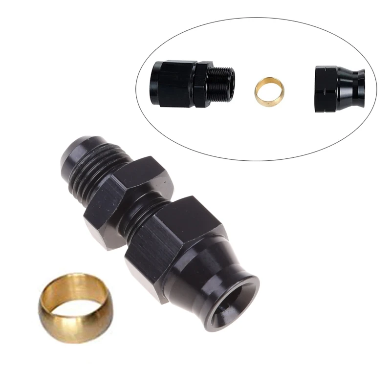 

1 Pc Black Anodized Straight Push-On Hose End Barb Fitting Fuel Line Oil 6AN AN6 3/8 AN6-5/16 Female Push Lock Swivel Oil