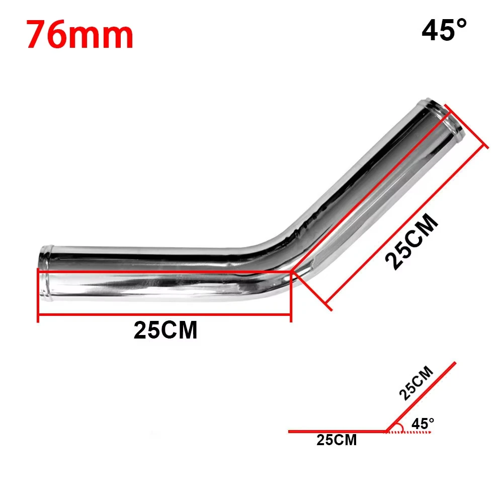

0/45/90/180 градусов L S Тип Алюминиевая трубка Универсальная 63 мм/70 мм/76 мм Впускная труба холодного воздуха для гоночного автомобиля Turbo High Flow