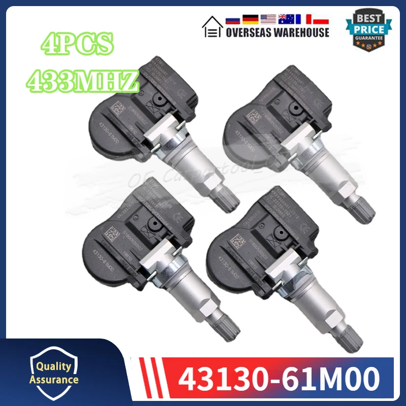 

433MHZ TPMS TIRE PRESSURE SENSOR FOR 2014-2019 Suzuki Grand Vitara II Alto Jimny Tyre Monitor System Pressure Sensor 43130-61M00