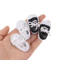 1 pair doll shoes 5cm lace up canvas shoes girls toy for 30cm 16 dolls change shoes bjd doll diy shoes