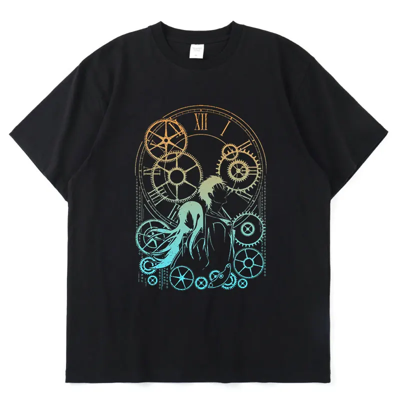 

Мужская футболка с рисунком горячая Распродажа arou, хлопковая Футболка оверсайз с короткими рукавами и принтом в стиле аниме «Steins Gate», 2022