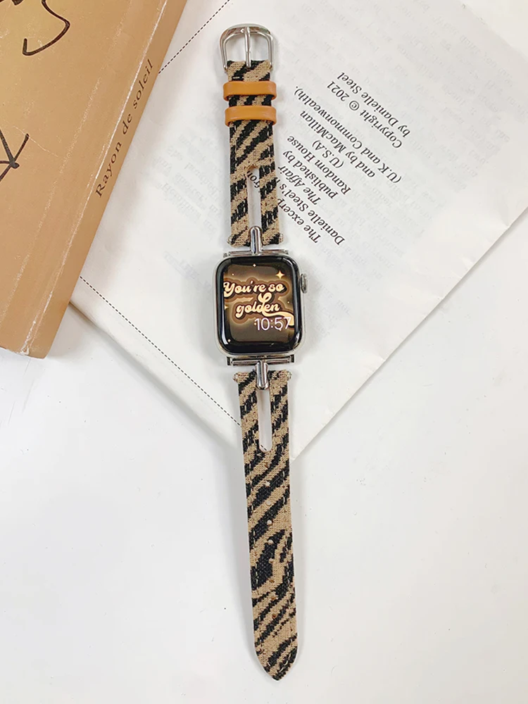 

Ремешок Леопардовый Для Apple Watch Band 44 мм 41 мм 45 мм 40 мм Ultra 49 мм 40 мм, кожаный браслет для наручных часов iWatch series 8 7 SE 6 5 4 3 2
