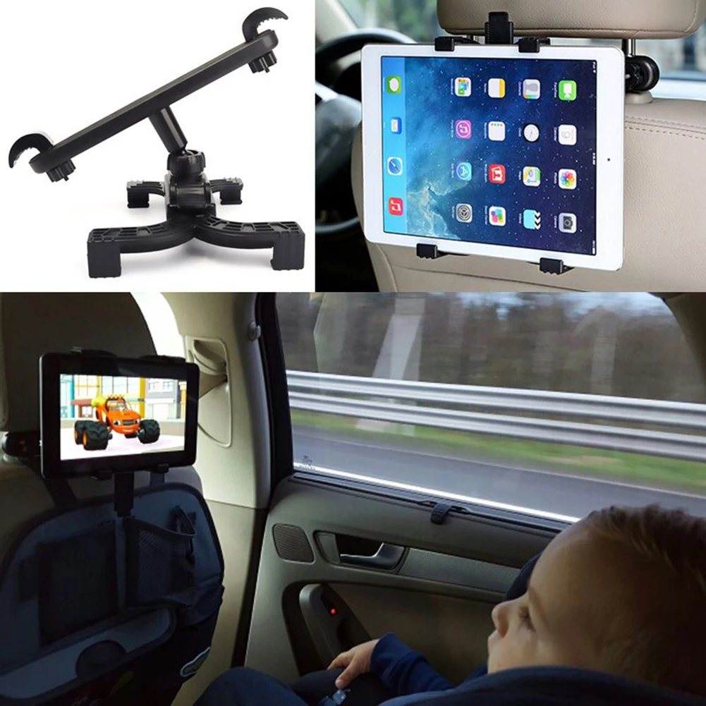 

Universal In Car Back Seat Headrest Holder Mount Cradle For Pad 7-11\" Tablets Phones Clip It On The Back Of Car Seat Easily