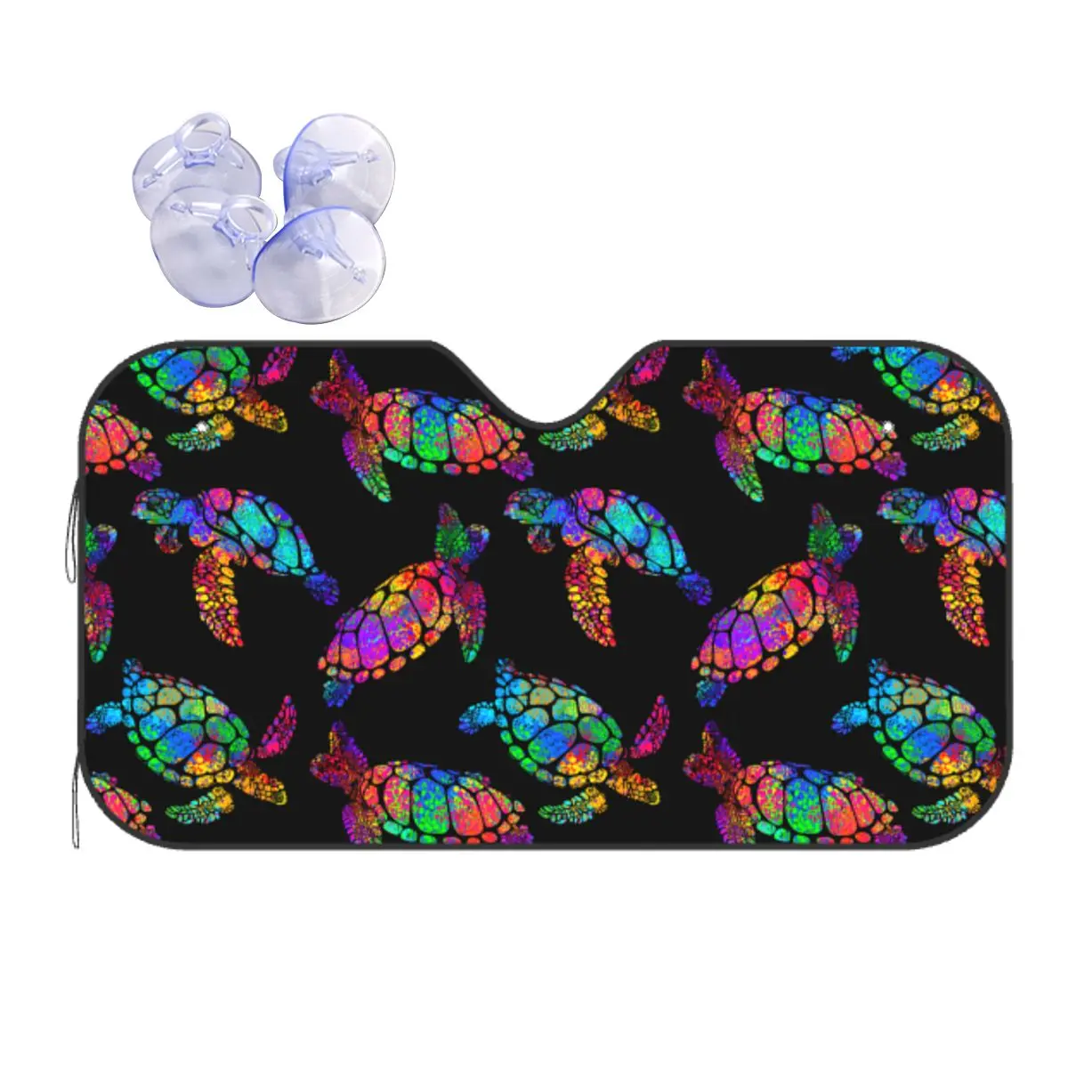 

Colorful Sea Turtle Animal Sunshade Windscreen Vintage Car Front Windshield 76x140cm Car Sunshade Car-covers