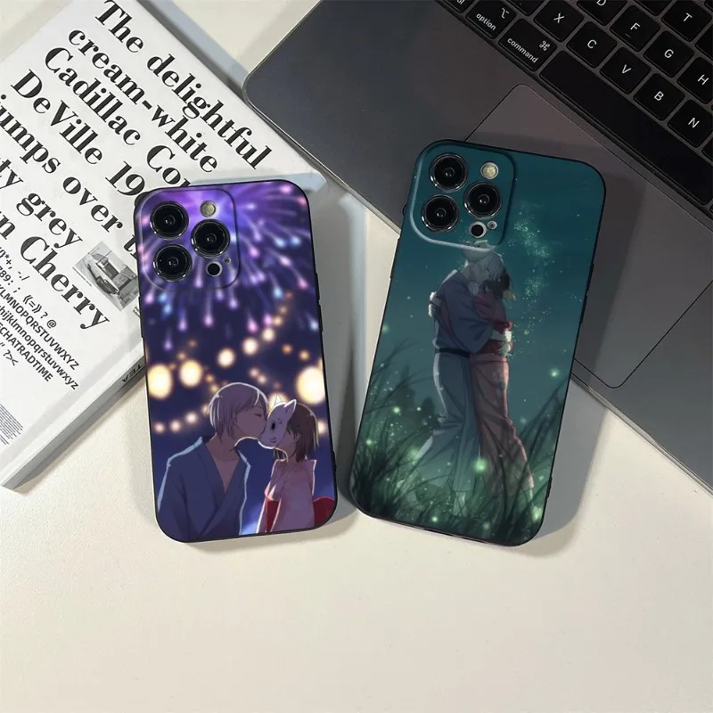 Чехол для телефона с аниме Hotarubi No Morie для IPhone 14 13 11 12 Pro 8 7 Plus X 13 Pro MAX XR XS MINI SE 2020 черные чехлы