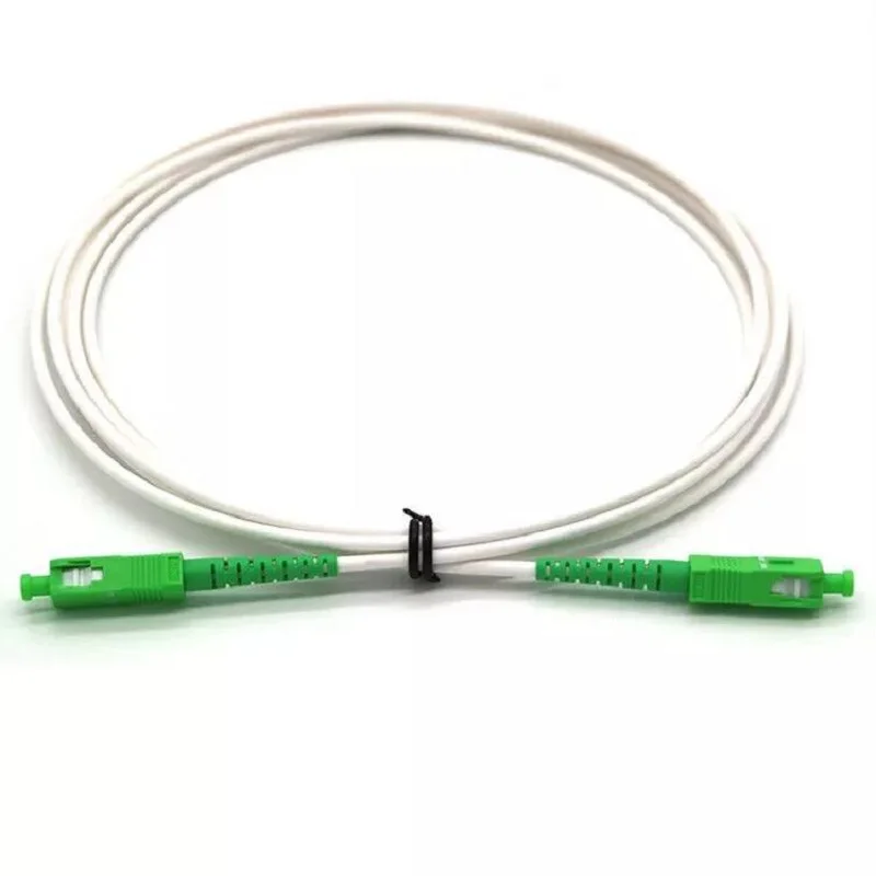 10pcs 1m/2m/3m/5m SC/APC Single Mode FTTH G652D SX Core 3.0mm Milky White LSZH Jacket Fiber Optic Patch Cord
