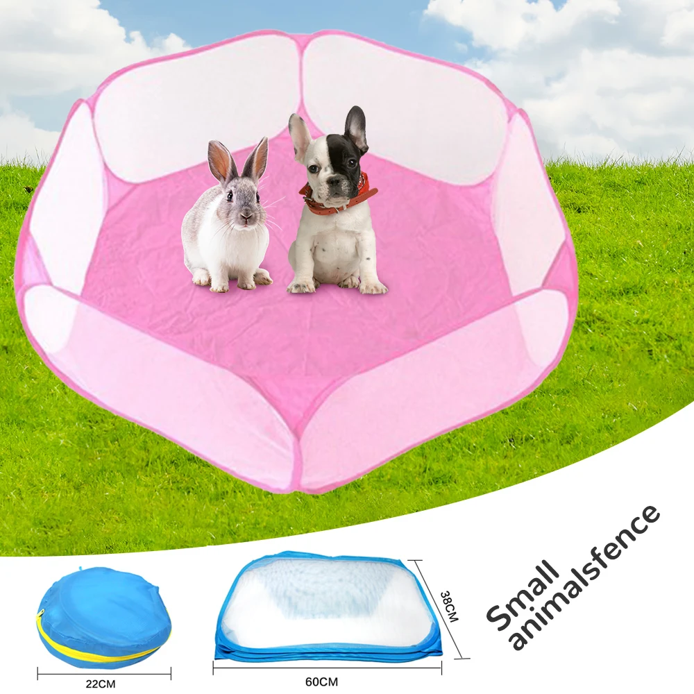 Игровой забор для маленьких животных Pet Playpen Portable fashion Open Indoor / Outdoor для Хомяка, Шиншиллы, Морских свинок.
