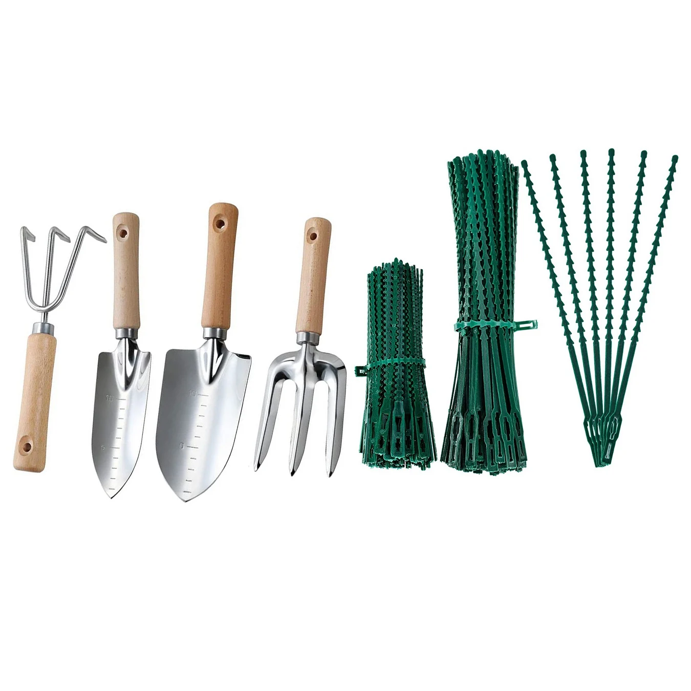 

4 Pieces Heavy Duty Garden Hand Tools Kit Garden Tool Set With 200 Pieces Of Adjustable Plant Tie