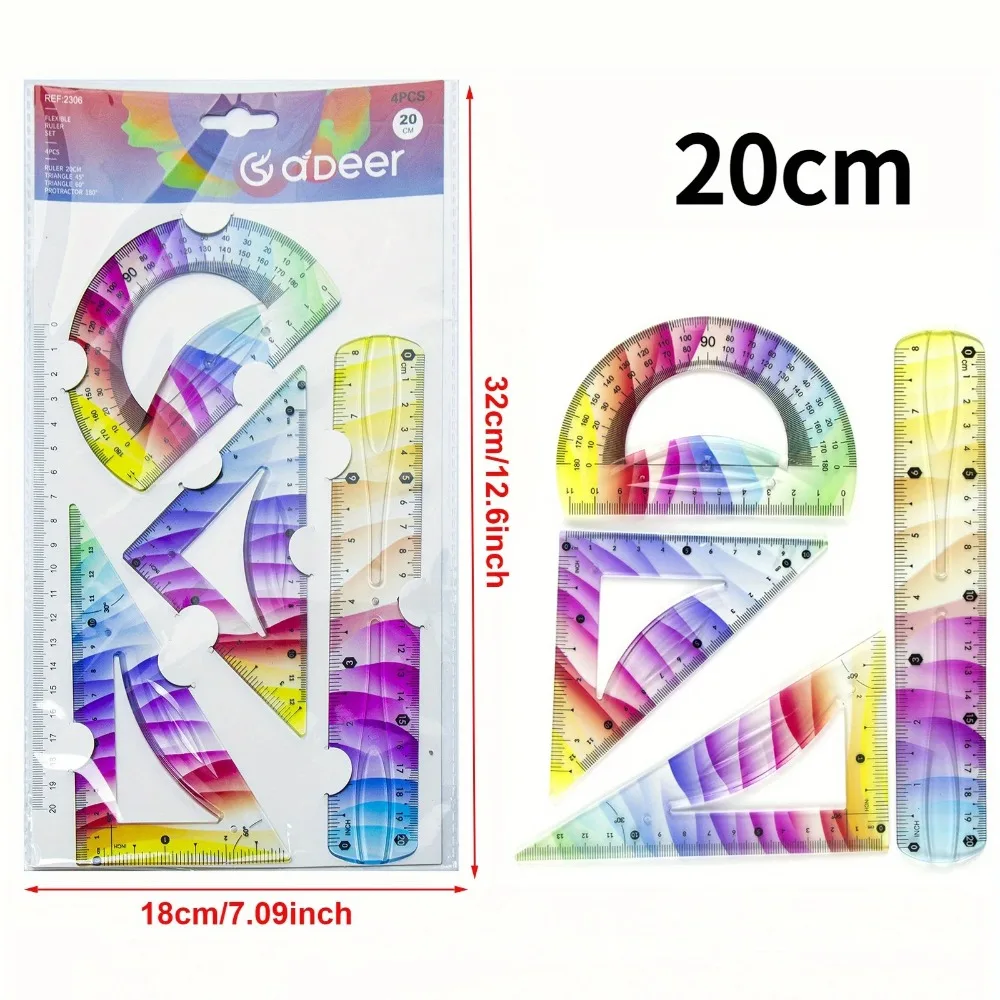 

Набор гибких пластиковых линеек 20/30 см