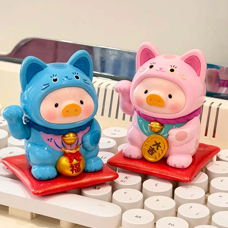 Коллекционные игрушки-сюрпризы серии Lulu The Piggy Lucky Cat: милые аниме-фигурки, куклы-кошки удачи, настольные украшения, подарки (art.: 3920dc463e06c) - 3920dc463e06c