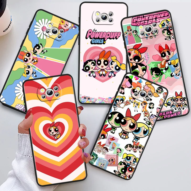 

Anime Powerpuff Girls Phon Case For Xiaomi POCO C50 C40 C31 C3 M5S X4 M4 M3 F4 F3 GT F2 F1 X3 NFC X2 Pro Black Cover·