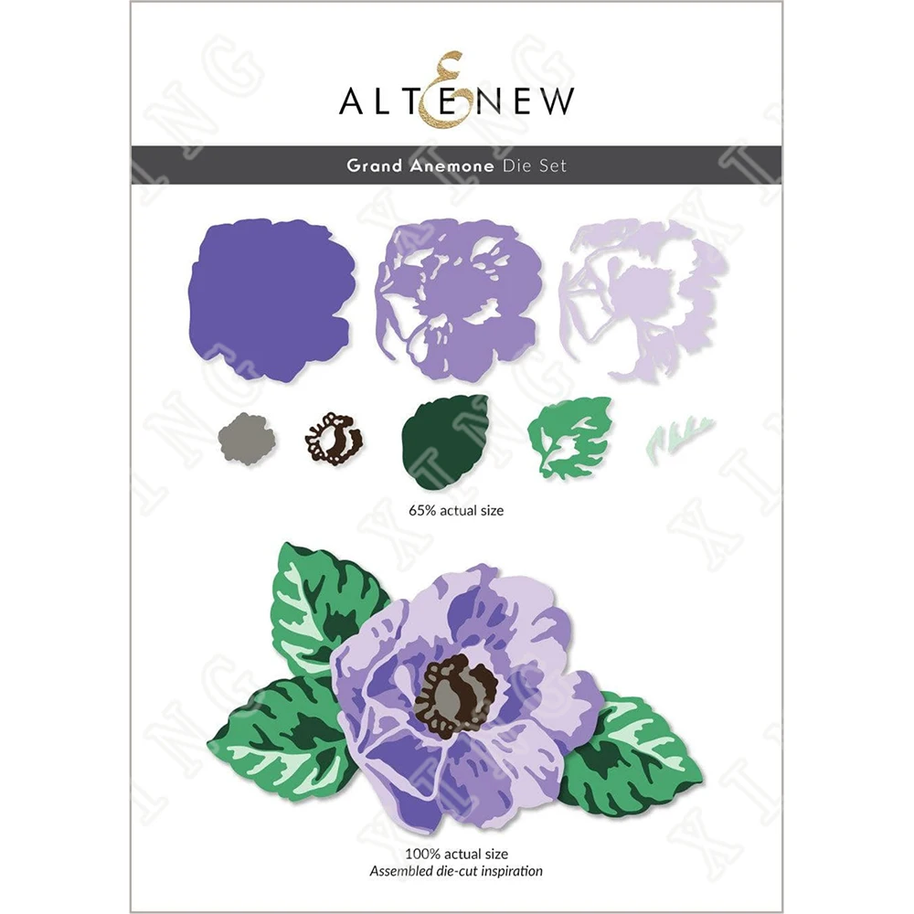 

2022 Spring Grand Anemone Metal Cutting Dies Diy Craft Paper Greeting Cards Scrapbooking Diary Album Decoration Embossing Molds