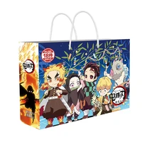 anime demon slayer kimetsu no yaiba lucky gift bag toy include postcard poster badge stickers bookmark sleeves gift