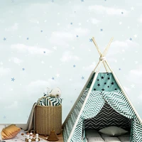 nordic ins wallpapers kids boy girls room home decor blue sky white cloud stars wall paper roll cartoon contact paper for walls